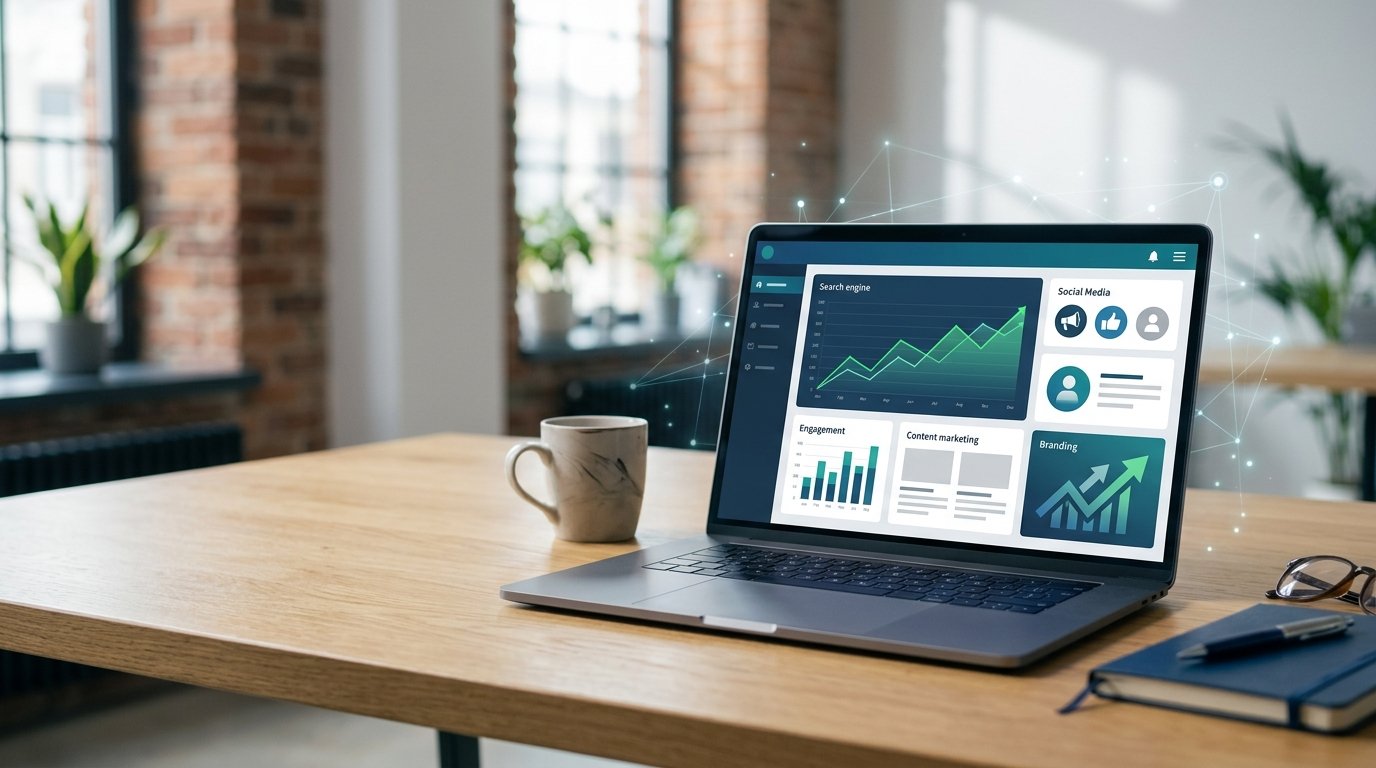 Strong digital presence for business growth through SEO, web design and digital marketing